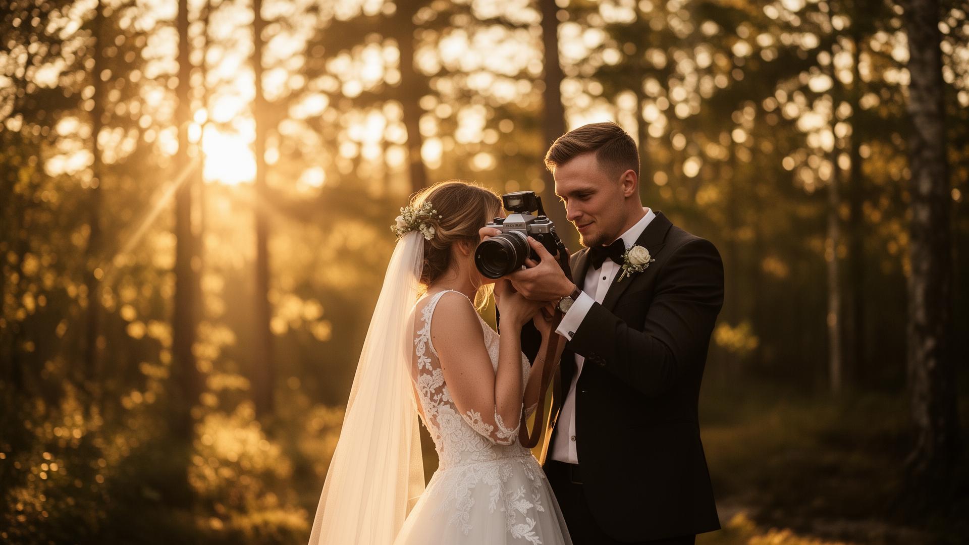 Bröllopsfotograf fångar ögonblick